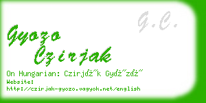 gyozo czirjak business card